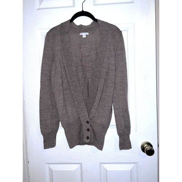 GAP Womens V-Neck Button Front Lightweight Ultrasoft Wool Cardigan Sweater Sz M - Picture 2 of 10